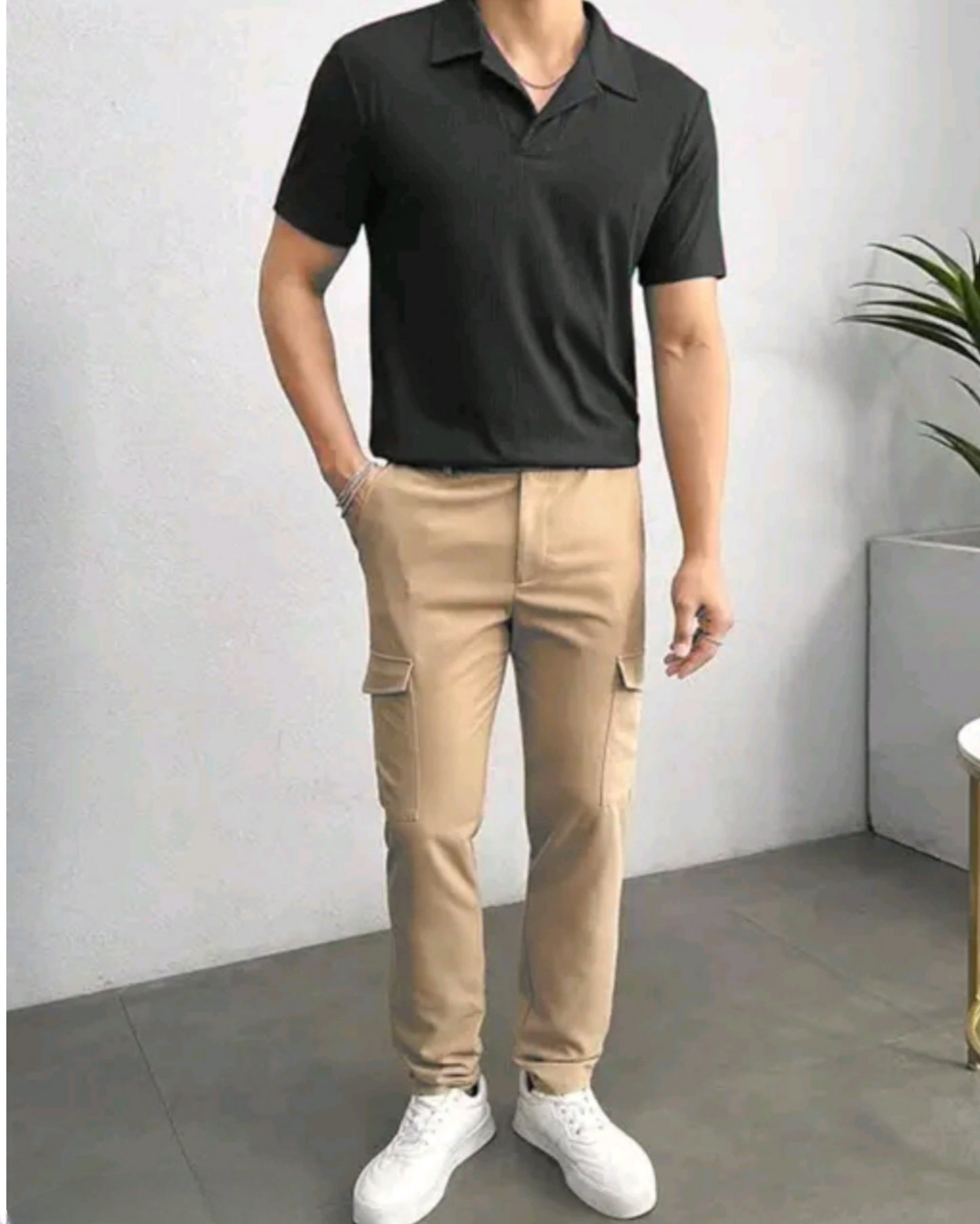 "Luxury Ribbed Knit Polo Shirt – Old Money Aesthetic, Short-Sleeve Casual Elegance"